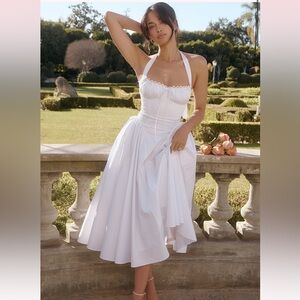 House of CB White Midi Dress